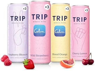 Trip Mindful Blend, Lightly Sparkling Adaptogen Seltzer, Mocktail w/ 120mg Magnesium Citrate with Ashwagandha, Lions Mane & L Theanine, No Added Sugar, Vegan, Variety Pack, 12 Oz, 12Pk