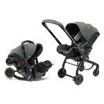 Doona X Baby Car Seat & Travel Stroller - Convertible 0+ Car Seat and Pram with 3 Recline Positions - Ergonomic Pushchair and Travel System - ISOFIX Base Sold Separately (Slate Green)