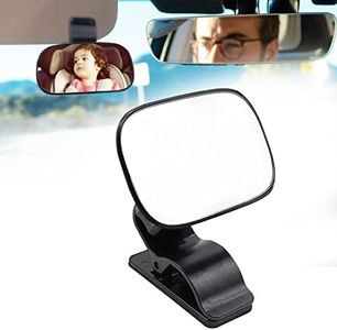 Specchietto Retrovisore Bambini, Rotazione a 360° Specchietti Seggiolino con Clip, Istallazione Semplice Specchietto Auto Bambini 100% Infrangibile per Neonato