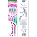 Pepsodent Sensisoft soft bristles manual toothbrush for adults - Pack of 3, Multicolor - for sensitive teeth and gums