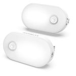 Motion Sensor Night Light, LYRIDZ Superior Bright 1-120LM Mini Plug-in Nightlight Smart Cold White LED Light with Stepless Adjustable Brightness for Bedroom, Kitchen, Stairs, Hallway, 2 Pack