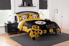 Northwest The Company NFL Pittsburgh Steelers Comforter and Sham Set, King, Hexagon