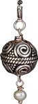 FOURSEVEN Jewellery 925 Sterling Silver Pearl Art Bead Charm Pendant, Fits in Bracelets, Chains and Necklace