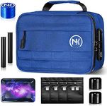 NKTOLEE Smell Proof Bag, Smell Proof Stash Box - Smell Proof Bag with Combination Lock - Personal Organizer Case Container - Blue Smell Proof Bag