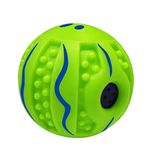 Foodie Puppies Interactive Hard Squeaky Ball for Dogs - (Wobble Ball, Large) | Suitable for Large Breeds | IQ Teething Toy with Random Bumps | Helps Keep Dogs Happy, Healthy, Fit and Safe (SIZE: 14cm)