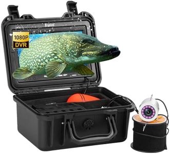 Eyoyo Underwater Fishing Camera，Ice Fishing Camera, 7 inch LCD Monitor Fish Finder Waterproof Fishing Camera 1080P DVR Recording 12pcs Infrared Lights for Lake, Boat, Ice Fishing 15M/49FT