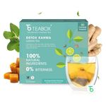 Teabox Detox Kahwa Green Tea 50 Teabags | Made with 8 Natural Ingredients | Helps Cleanse | Immunity Booster | Cold Relief | 100% Bio Degradable Teabags.