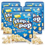 12pk x 85g SOL Stop 'n' Pop Microwave Popcorn | Salted Popcorn Flavour | Popping Pop Corn Kernels for The Family | Flavoured Popcorn Kernels Popcorn Microwave Includes SOL Sticker