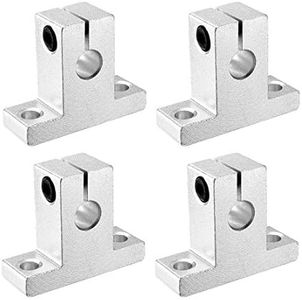 uxcell 4PCS SK8 Aluminum Linear Motion Rail Clamping Rod Rail Guide Support for 8mm Diameter Shaft