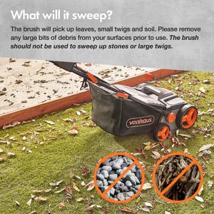VonHaus 1800W Artificial Grass Brush – Electric Lawn Sweeper