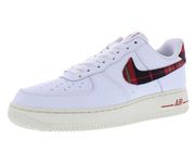 Nike Mens Air Force 1 Lv8 Basketball Shoes, White/University Red-stadium Green, 13