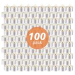 Unscented Tealight Candles - 100 Pack, 8hr Smokeless White Votive Candles for Shabbat, Weddings, Home Decor…