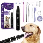 VVHOMIFE Dog Teeth Cleaning Kit-Dog Tooth Plaque Remover-Ultimate Pet Dental Care Kit - Ultrasonic Teeth Cleaner and Plaque Remover for Dogs | Complete Oral Hygiene Solution-Black…