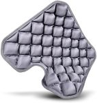 Potelane Inflatable Seat Cushion for Long Flights, Travel Airplane Seat Cushion with High-Low Air Cell Structure, Lightweight Pressure Relief for Office, Car & Wheelchair Sitting 42x40cm