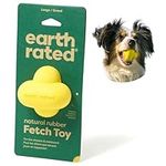 Earth Rated Dog Ball, Interactive Fetch Toy for Small, Medium, and Large Breeds, Comes in Multiple Sizes, Made with Natural Rubber, Perfect for Indoor and Outdoor Use, Large, Yellow
