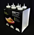 Kitchen Equipment Pack of 6 Sleeves Squeezy Sauce Clear Bottles 225ml / 8oz