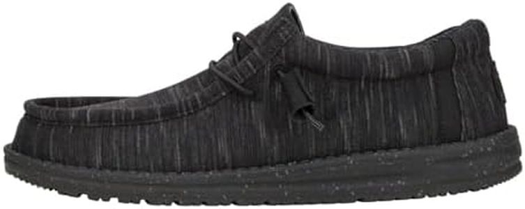 HEYDUDE Men's Wally Stretch Fleece Midnight Size 8, Men’s Shoes, Men's Slip-on Loafers, Comfortable & Light-Weight
