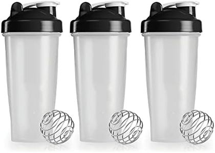 GYM Protein Supplement Drink Ball Blender Mixer Shaker Shake Bottle 700ml Cup (3PCS)