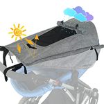 WD&CD Baby Stroller sunshade Buggy Stroller Sun Visor Carriage Sun Shade Canopy Cover for Prams Stroller Accessories Car Seat-Grey