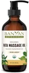 Banyan Botanicals Vata Massage Oil – Organic Herbal Massage Oil for Calm & Relaxation – Ayurvedic Oil with Organic Ashwagandha (Withania Somnifera) – 8 oz – Non-GMO Sustainably Sourced Abhyanga Oil