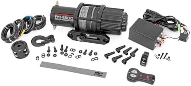 Rough Country 4,500LB UTV Electric Winch | 1.4HP | Synthetic Rope - RS4500SA