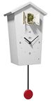 KOOKOO BirdHouse white, modern cuckoo clock with 12 natural bird voices or cuckoo call