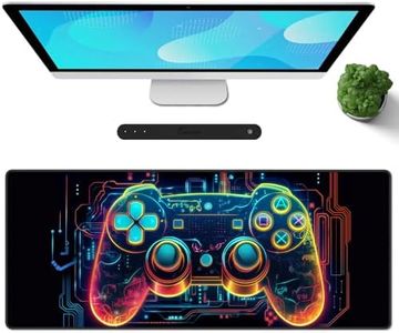 Galdas Gaming Mouse Pad XXL XL Large Long Extended Big Mousepad Non-Slip Rubber Keyboard Mouse Pad with Stitched Edges for Laptop Home Office (31.5x11.8x0.08 Inch) … (Handle)