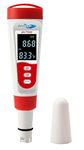 IONIX Profession PH meter,2 in 1 with Temperature | Laboratory Accuracy | ph Tester Temperature and Water Quality Test, 1 Piece White