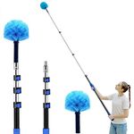 20 Foot Cobweb Duster with Extension Pole 2 PCS, Webster Cobweb Duster for High Ceilings/Corners, Spider Web Brush with Pole for Outdoor & Indoor Web Cleaning, Outdoor Cobweb Brush Kit by MAYKI