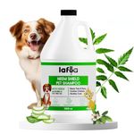 LAFUA(1000 ML) Neem Dog Shampoo and Conditioner | Antibacterial, Itch Relief, Anti-fungal, Dry Puppy Shampoo for Labrador, Golden Retriever, Shih Tzu| Dog Shampoo for Ticks and Fleas | Pet Shampoo |