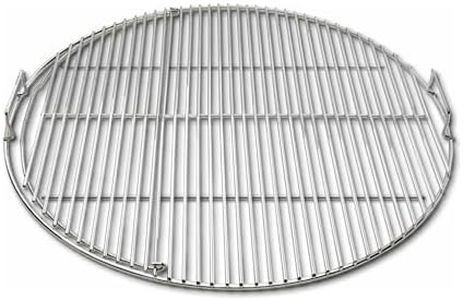 Slow 'N Sear SnS Grills Easy Spin Charcoal Grill Cooking Grate, Stainless Steel Hinged Replacement - Tailgating, Camping & Backyard Cooking - 26” Inch