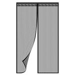 Magnetic Fly Screen Door, Rainberg Heavy Duty Bug mesh Curtain with Powerful Magnets and Full Frame Magic Tape, Insect Protection Door no Gap, Keep Bugs Out. (90 x 210 cm, Black)