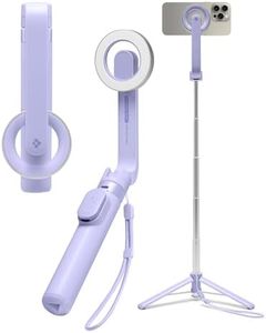 Spigen Bastone Selfie Compatibile con MagSafe Wondersnap MagFit S571W, Selfie Stick Bluetooth con Telecomando, Treppiede Magnetico Portatile per iPhone, Galaxy, Pixel, Xiaomi, GoPro etc - Lavendar