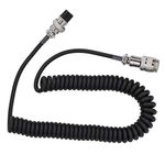 8 Pin Microphone Extension Cable 8 Pin Microphone Connector Abs Black Handy 8 Pin Coiled Extension Microphone Cord Male Female Cable