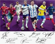 Ikonic Fotohaus Cristiano Ronaldo Lionel Messi Neymar Jr Kane Pedri Mbape Soccer Superstars Signed Photo Autograph Print Wall Art Home Decor