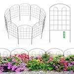 Metal Decorative Garden Fences Fencing for Yard, Flower Bed, 20 Pack - 24”(H) x 13”(L) Rustproof Animal Barrier No Dig Fence Panels for Dogs,Outdoor Small Garden Landscape Edging Borders,Patio Decor