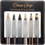 Omni Grip 6-Pack of Premium Comfort Grips, Perfect for Apple Pencil, Apple Pencil 2, Styluses, Pens and Pencils