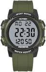 AVTREK Pedometer Watch for Walking Steps and Miles Calories No Bluetooth/APP Needed 50M Waterproof Digital Step Counter Watch Sport Simple Fitness Tracker for Men(Green)