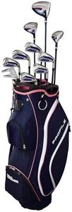 Wilson Women's Profile Complete Golf Set with Cart Bag - Right Hand, Ladies, Navy/Rose Gold/Silver
