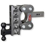 GEN-Y GH-1125 The BOSS Torsion-Flex Adjustable 7.5" Drop Hitch with GH-051 Dual-Ball, GH-032 Pintle Lock for 2.5" Receiver - 16,000 LB Towing Capacity - 1,700 LB Tongue Weight