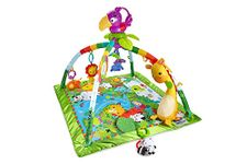 Fisher-Price Rainforest Music & Lights Deluxe Gym, baby gym with lights, music and colorful characters, GXC35