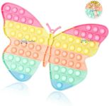 FunBlast Jumbo Pop It Toys – Pop It Fidget Bubble Toy, Butterfly Shape Pop it - Pop it, Fidget Toy, Kids Toys, Pop Bubble Fidget Toys, 66 Bubbles (Multicolor) (Butterfly)