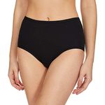 Clovia Women's Cotton High Waist Hipster Panty (PN2303P13_Black_Large)