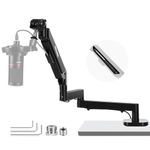 NEEWER Low Profile Mic Arm Desk Mount, 360° Swivel Boom Arm with Pneumatic Damping Adjustable, Cable Management, Compatible with Shure MV7 SM7B Blue Yeti Gaming Streaming Podcast Microphone, MS002