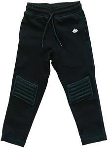 Zenulove Viscose Baby Pants with Knee Pads, Soft Toddler Pants for Boys & Girls, Baby Boy Pants & Baby Girl Pants 2T-5T, Black, 18-24 Months