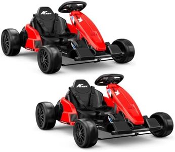 24V Electric Go Kart, 2Pack Kids Drift Kart with Dual 85W Motors, 11.2 MPH & 60+ Min Ride Time, Adjustable Seat & 5-Point Seat Belt for Ages 6-12, 150 LBS Max Load (Red)