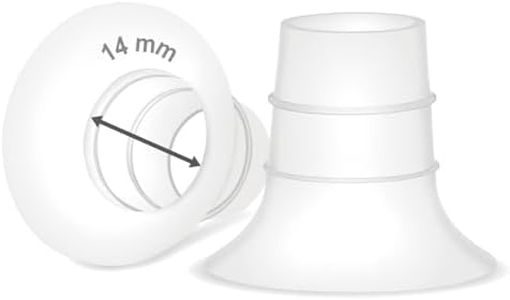 Maymom 14 mm Flange Insert Compatible with Elvie Single/Double Electric, Elvie Stride Cup (24mm), Compatible with Medela PersonalFit Flex Shield, Not Original Elvie Replacement Parts