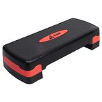 Abb Initio Gym (A De Jure Fitness Brand) Aerobic Stepper, Two Height Level Adjustments - 4 inches and 6 inches, Slip-Resistant & Shock Absorbing Platform for Extra-Durability, Supports Upto 200 KG, (Red)