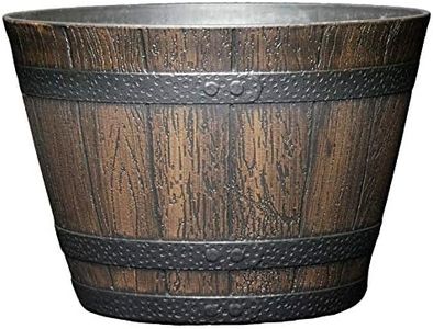 Classic Home and Garden S74D-037R Whiskey Barrel, 9", Kentucky Walnut