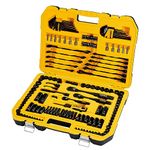 DEWALT Drive Socket Set for Mechanics, Black Chrome Polish, 184-Piece (DWMT45184)